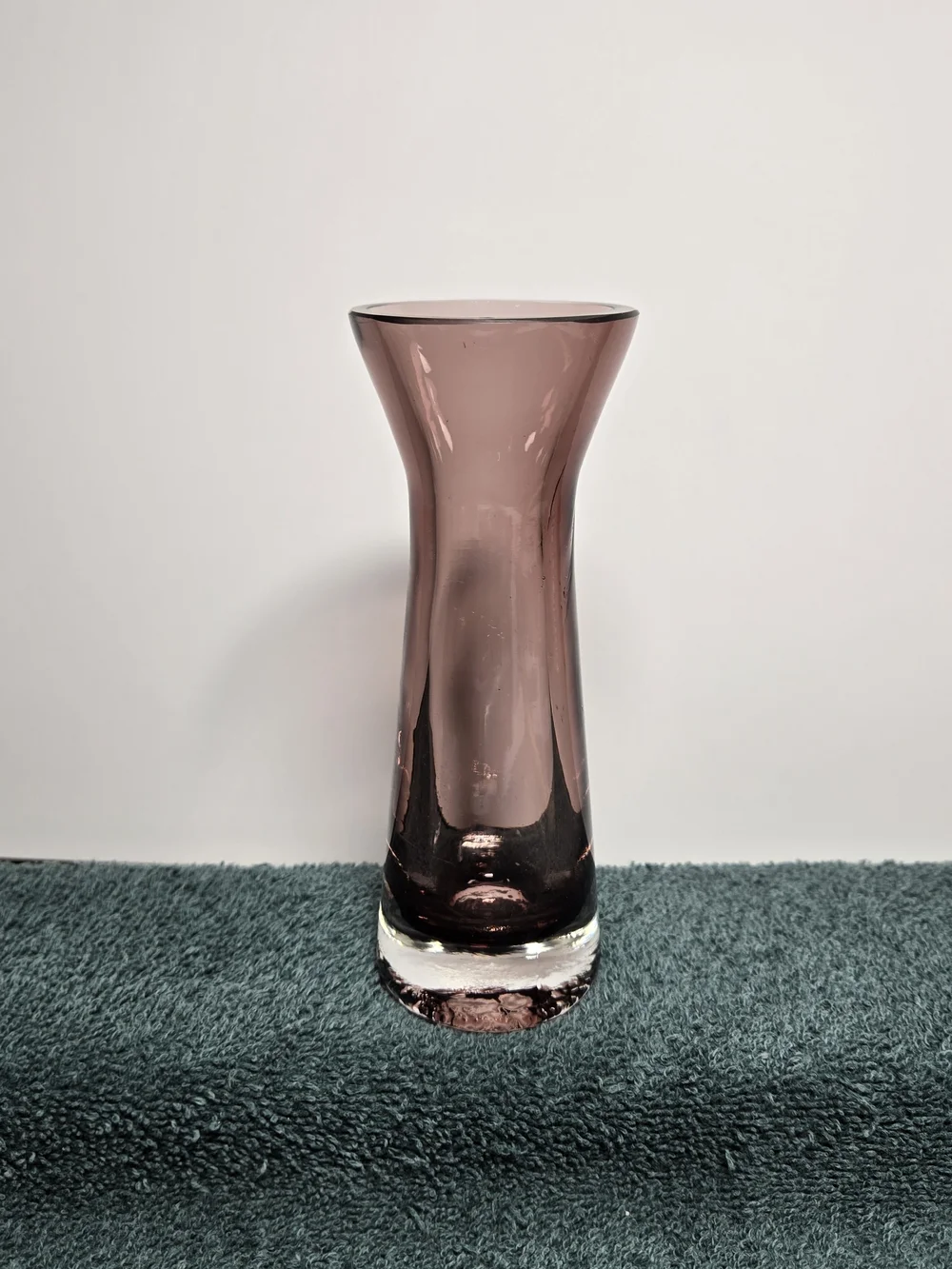 Vintage Style Amethyst Purple Heavy Art Glass Vase